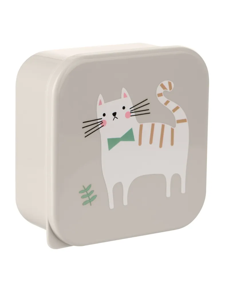 Кутии за храна 4 бр Kitty Cat Grey