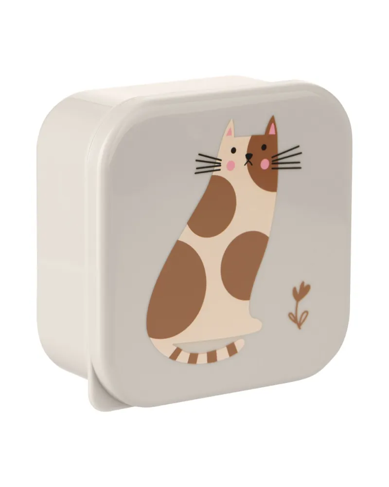 Кутии за храна 4 бр Kitty Cat Grey