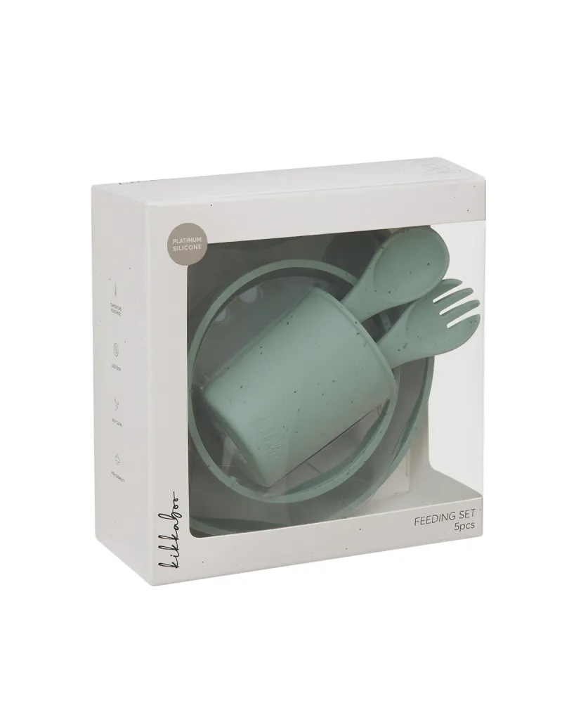 Сет за хранене 5 части Platinum Silicone Sage