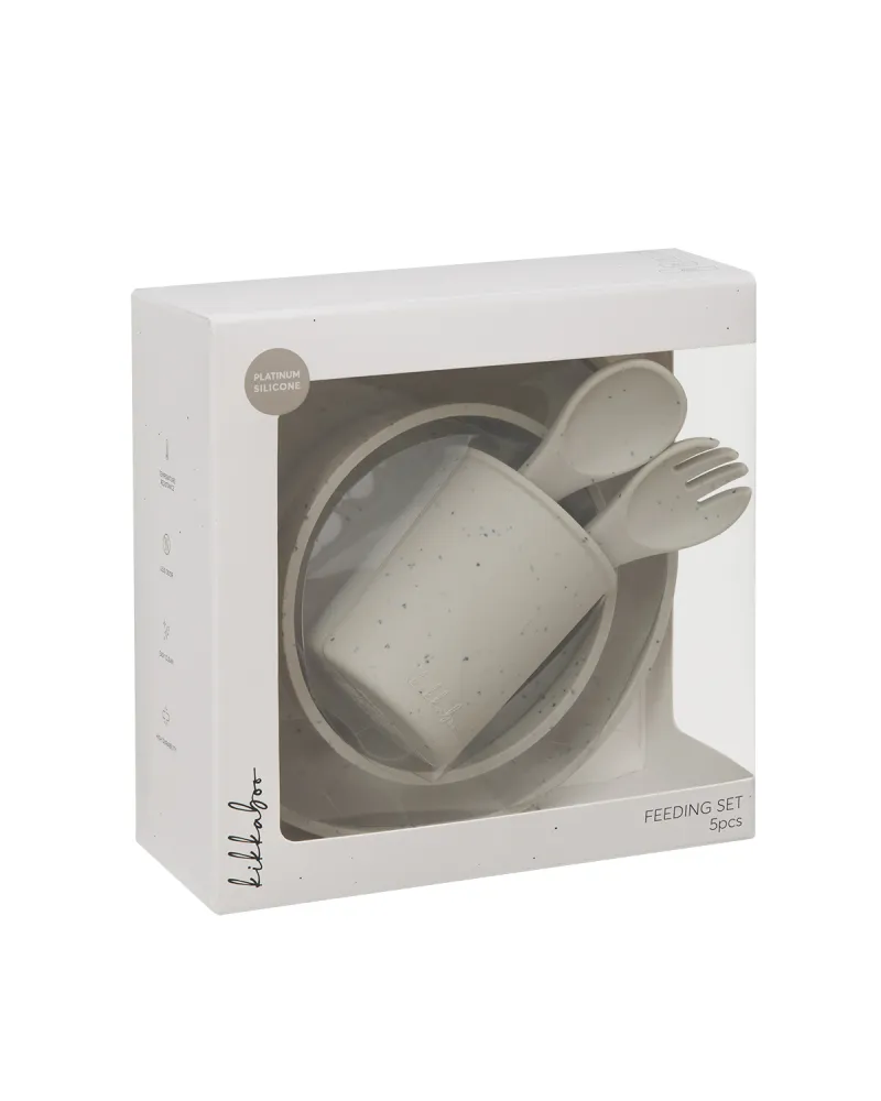 Сет за хранене 5 части Platinum Silicone Sand