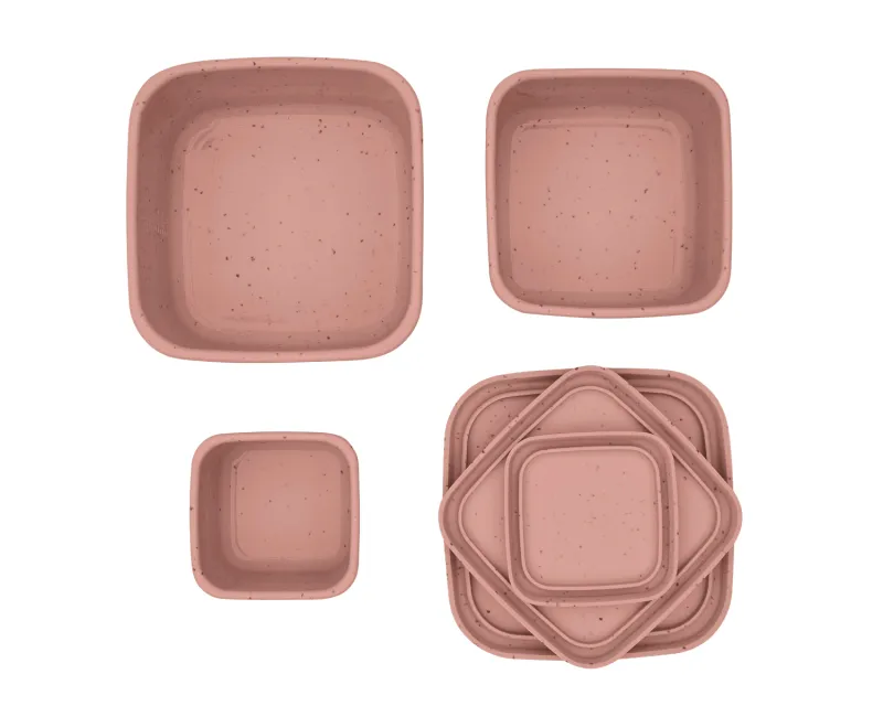 Сет кутии за храна 3 бр Platinum Silicone Blush