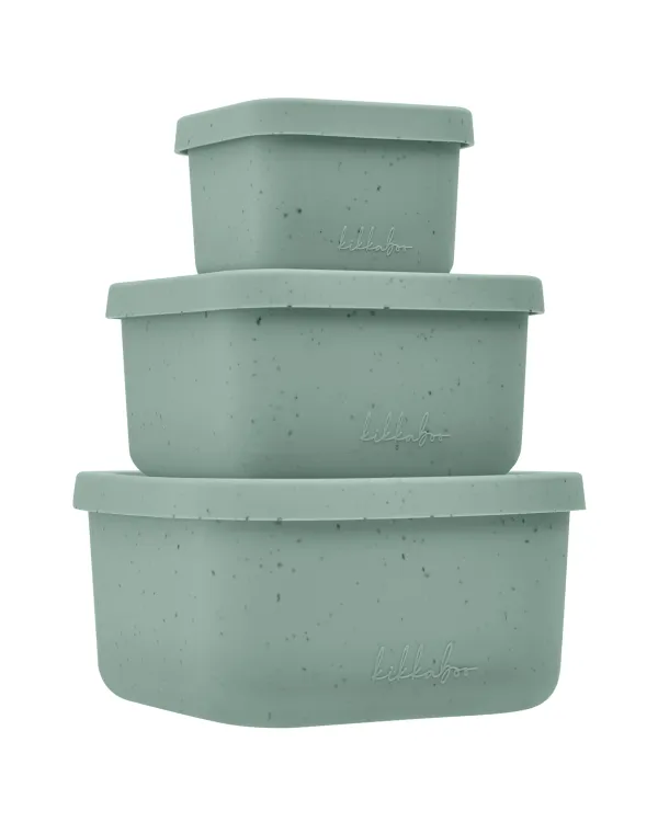 Сет кутии за храна 3 бр Platinum Silicone Sage