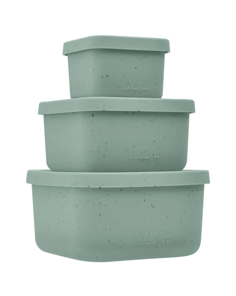 Сет кутии за храна 3 бр Platinum Silicone Sage