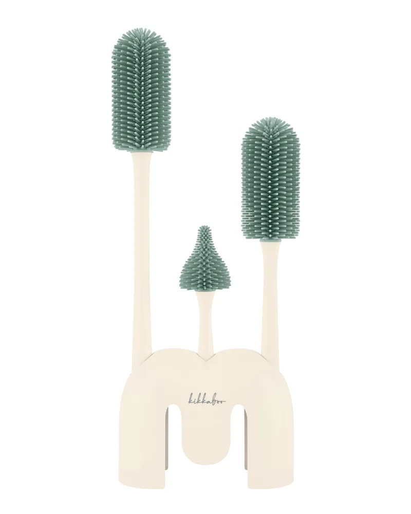 Сет четки за шишета 3 бр с поставка Platinum Silicone Sage