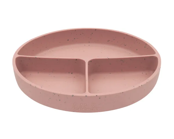 Чиния с отделения и вакуумно дъно Platinum Silicone Blush