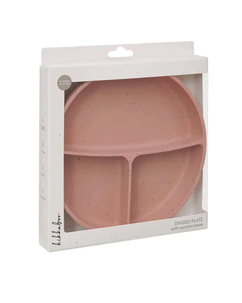 Чиния с отделения и вакуумно дъно Platinum Silicone Blush