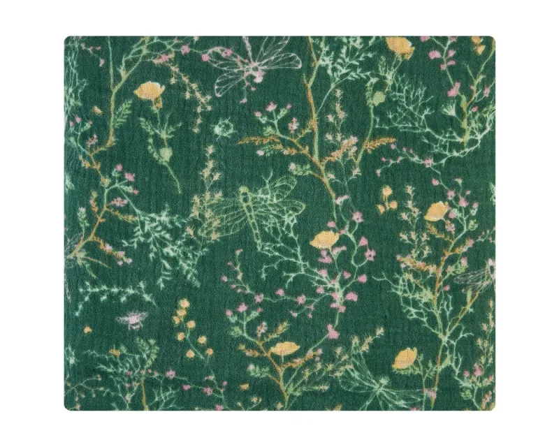 Oдеяло от муселин двупластово 100х100 см Secret Garden Green
