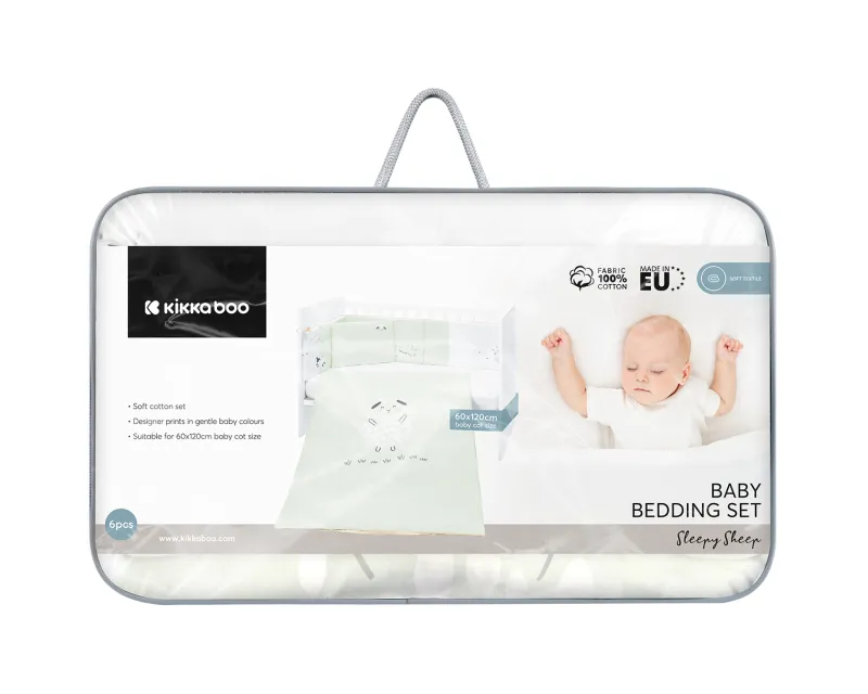 Бебешки спален комплект 6 части 60/120 Sleepy Sheep