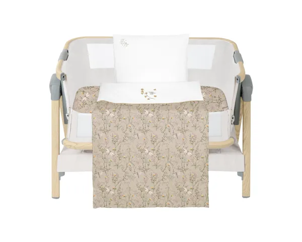 Бебешки спален комплект за мини-кошара 5ч Secret Garden Beige