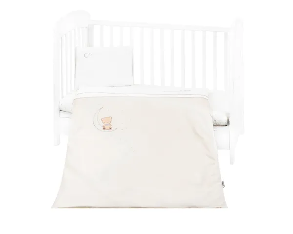 Бебешки спален комплект с бродерия 5 части Dream Big Beige