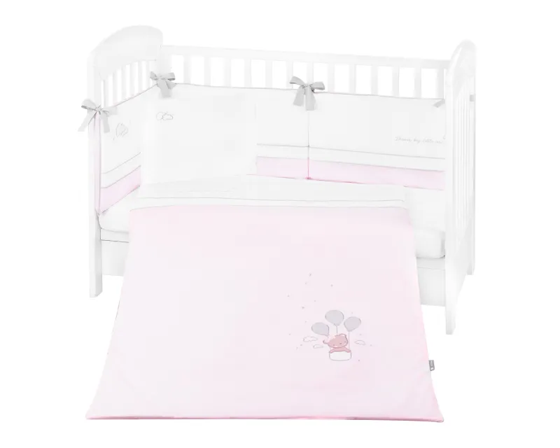Бебешки спален комплект с бродерия 6 части 70/140 Dream Big Pink