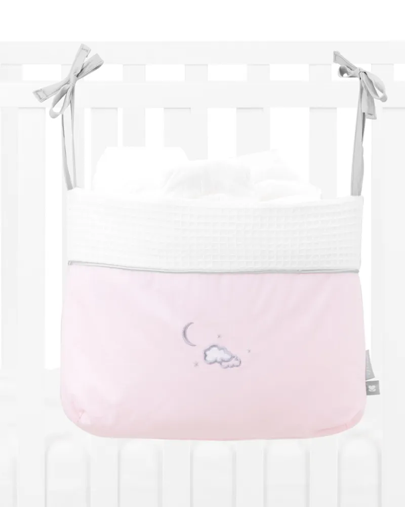 Кош за памперси с връзки Dream Big Pink