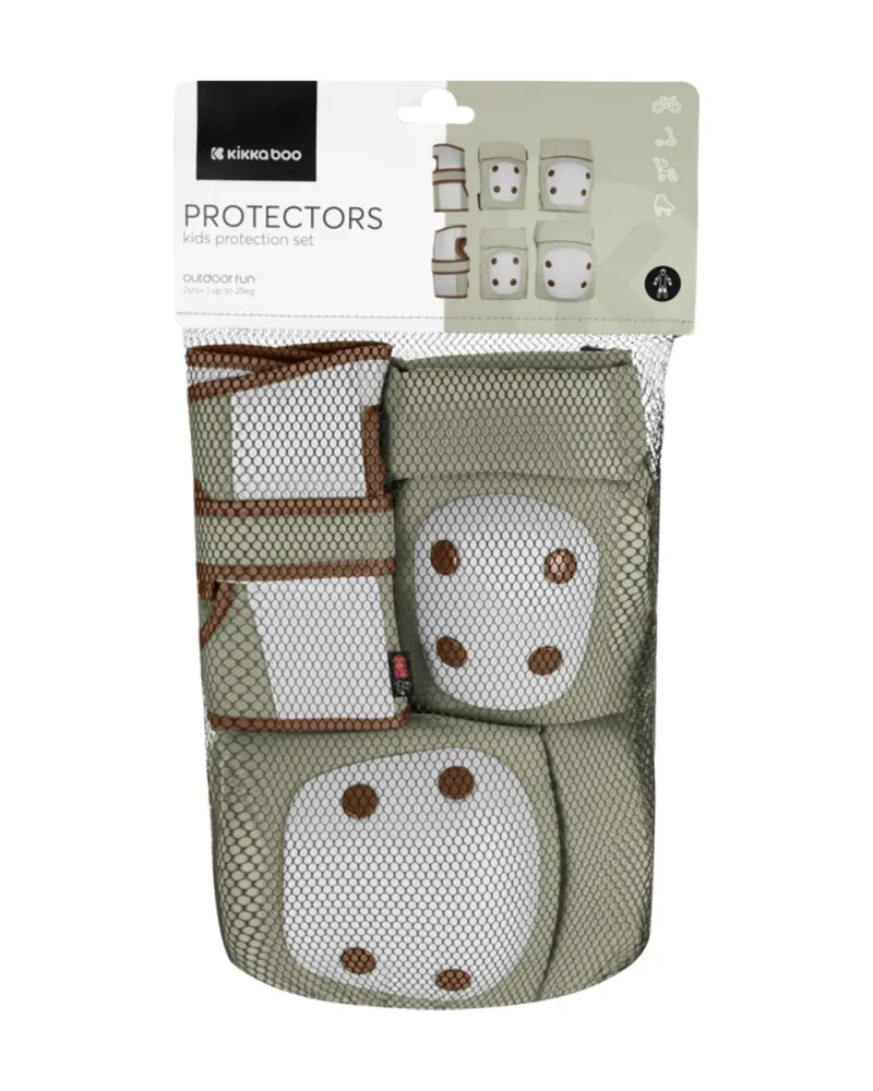 Комплект протектори за колене и лакти Army Green
