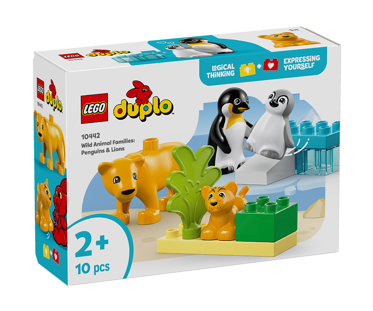 Конструктор LEGO DUPLO 10442 Пингвини и лъвове, 4 фигури