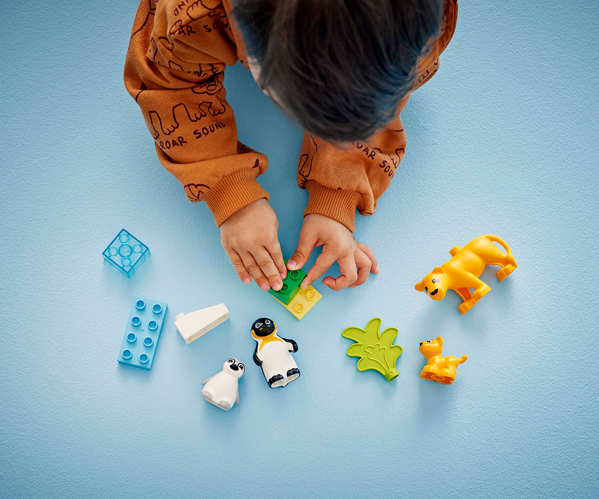 Конструктор LEGO DUPLO 10442 Пингвини и лъвове, 4 фигури
