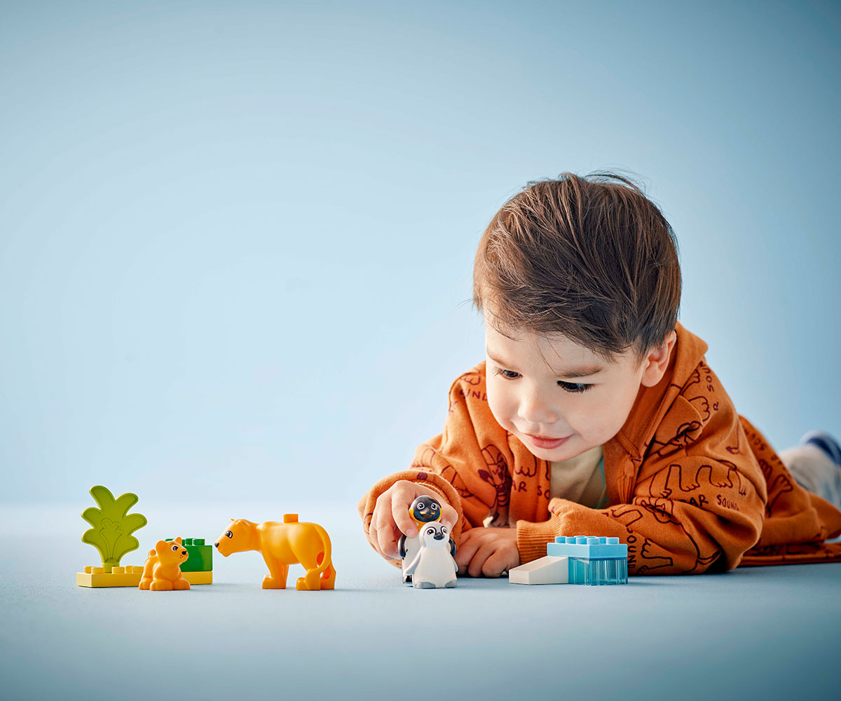 Конструктор LEGO DUPLO 10442 Пингвини и лъвове, 4 фигури