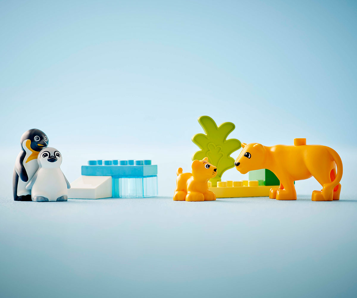 Конструктор LEGO DUPLO 10442 Пингвини и лъвове, 4 фигури