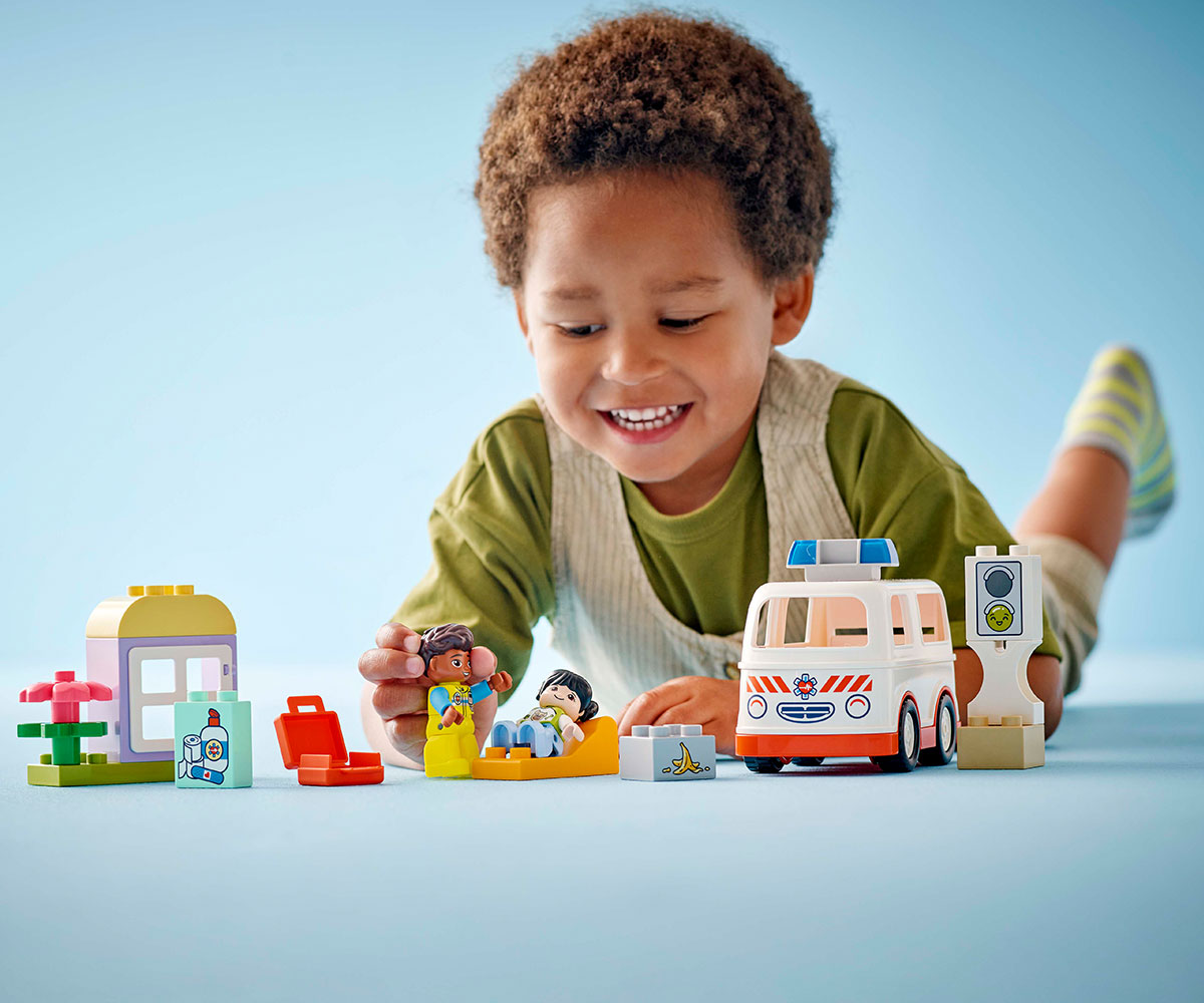 Конструктор LEGO DUPLO 10447 Линейка и шофьор, 2 фигури