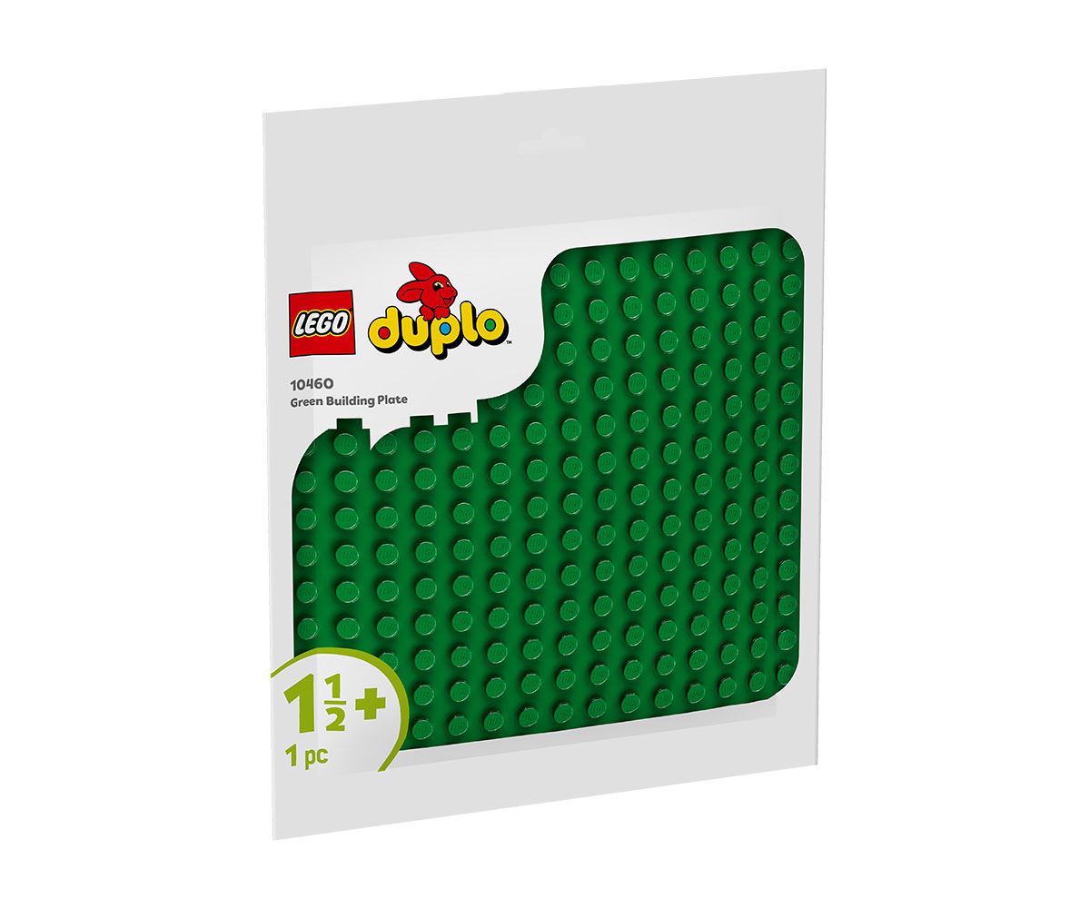 Строителна плочка LEGO DUPLO 10460, зелена, 24 x 24 издатини