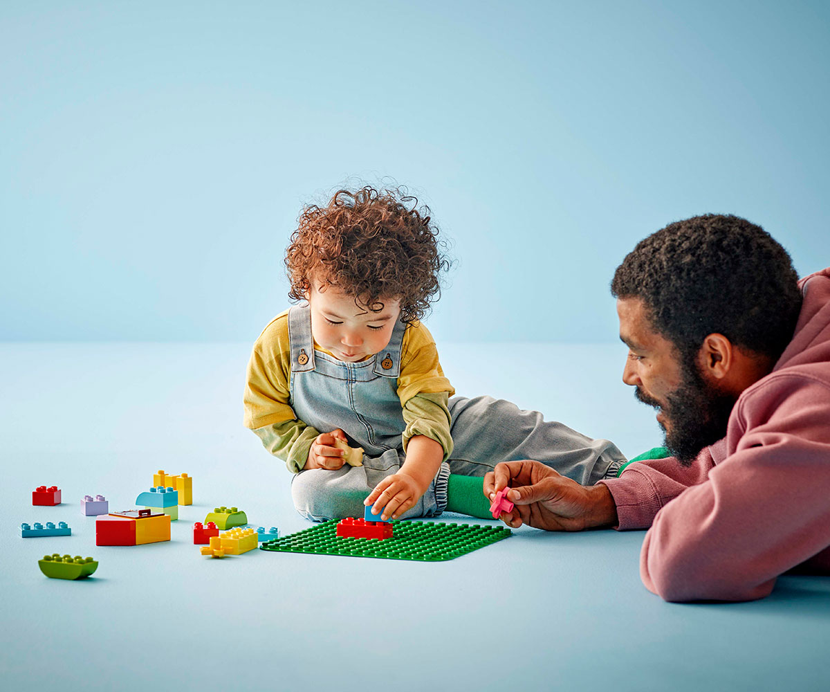 Строителна плочка LEGO DUPLO 10460, зелена, 24 x 24 издатини