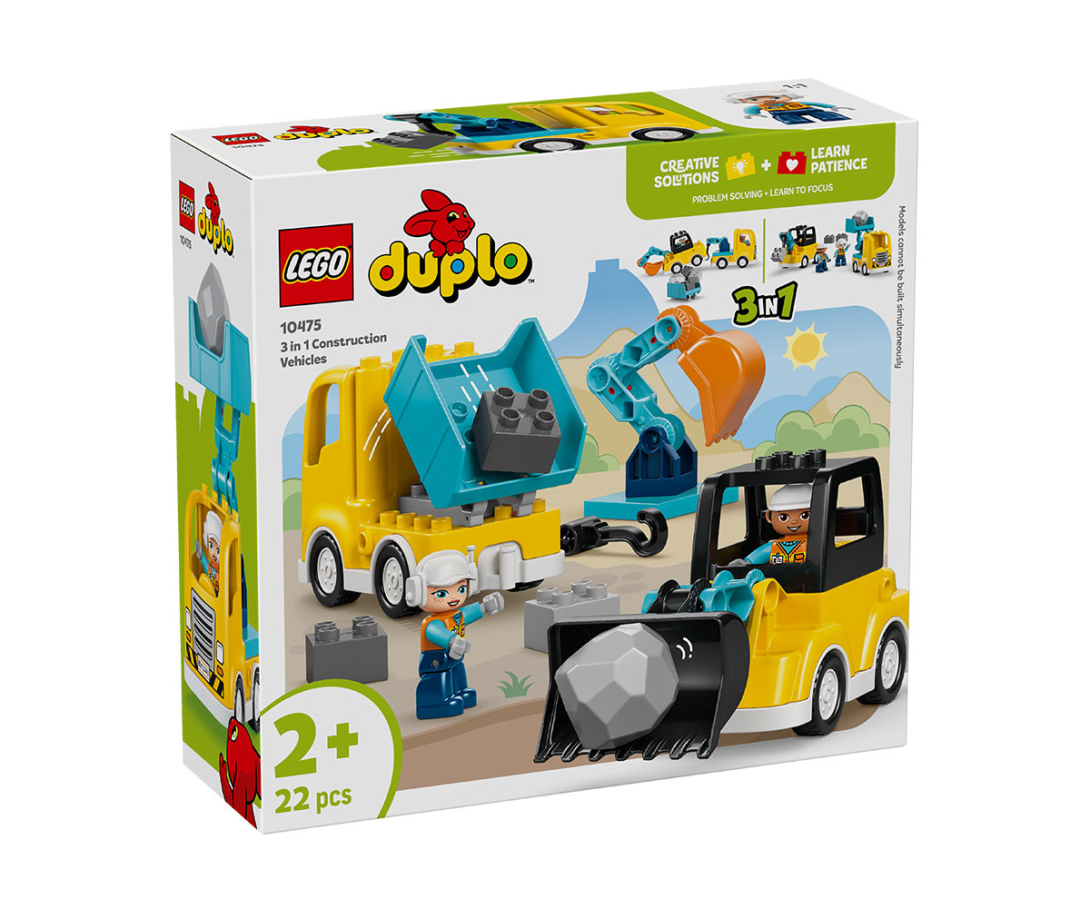 Конструктор LEGO DUPLO 10475 Строителни машини 3 в 1, 22 части