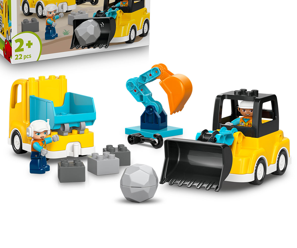 Конструктор LEGO DUPLO 10475 Строителни машини 3 в 1, 22 части