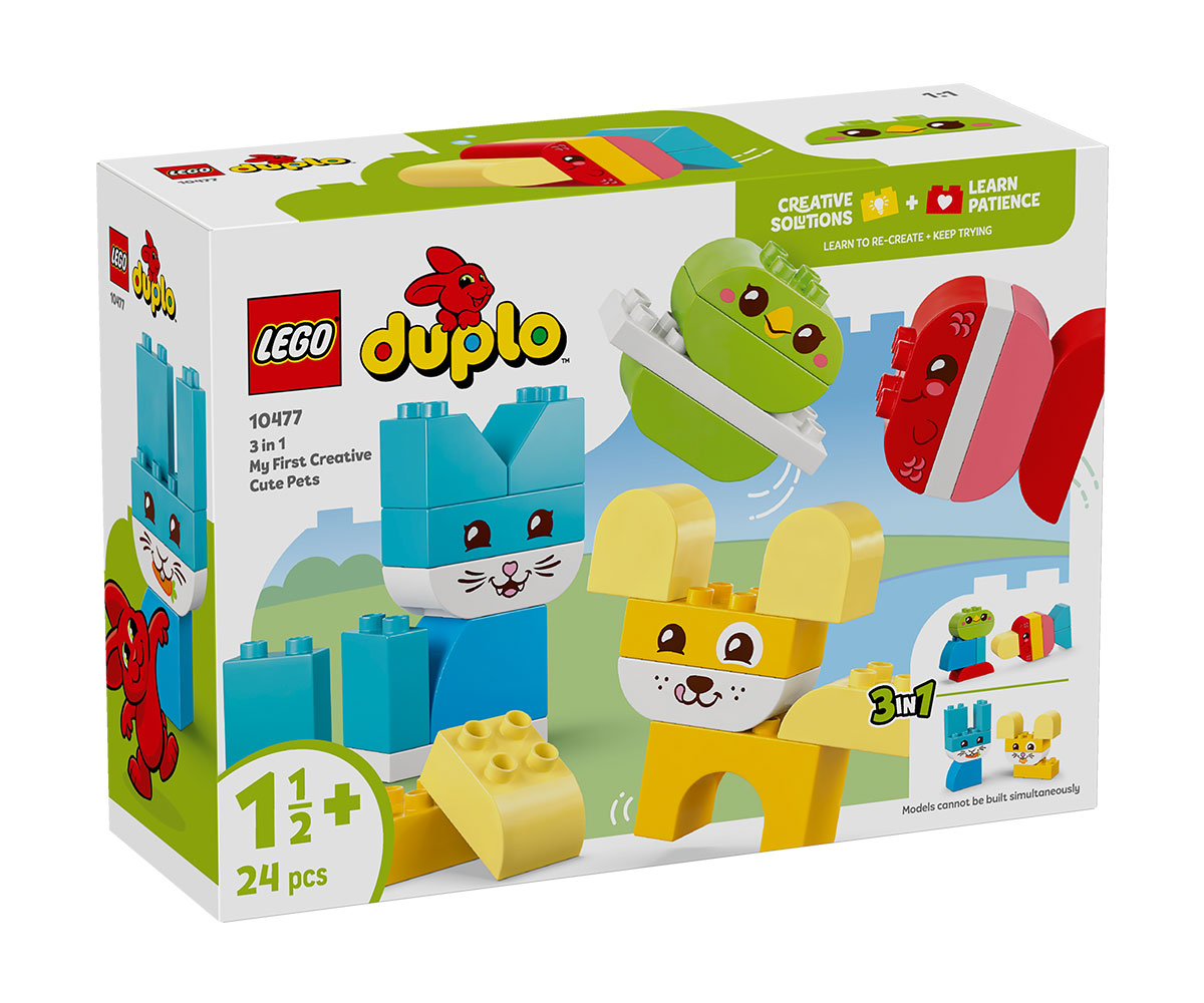 Конструктор LEGO DUPLO 10477, 8 домашни любимци „3 в 1“