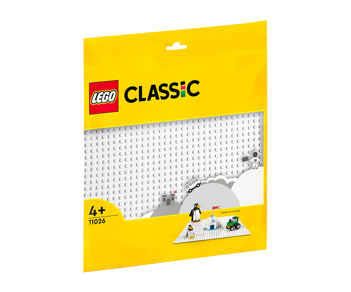 Бял фундамент LEGO Classic 11026, 32 x 32 шипа