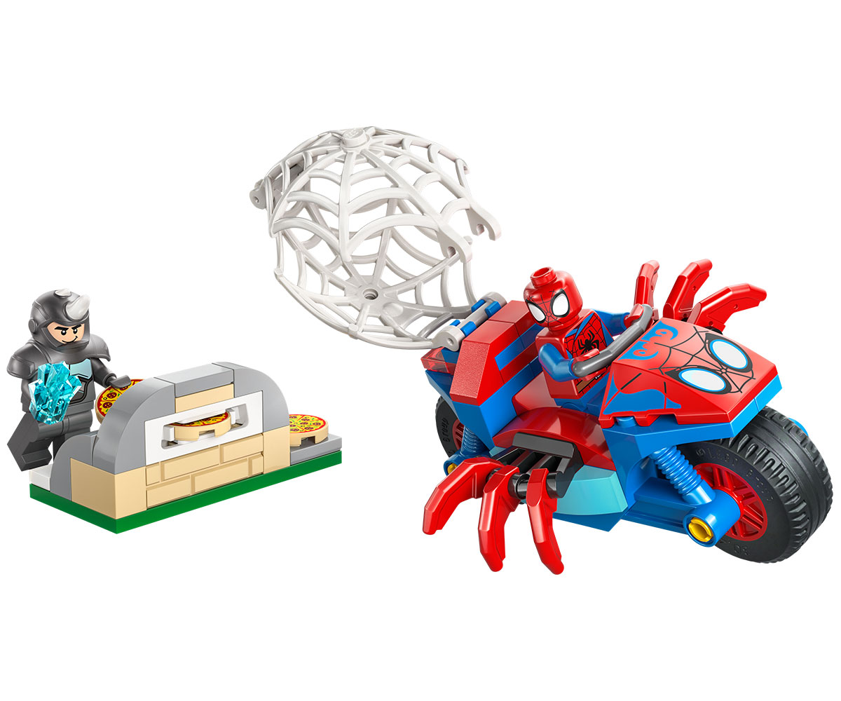 Конструктор LEGO Spidey 11206 Мотоциклет и Носорог, 61 част