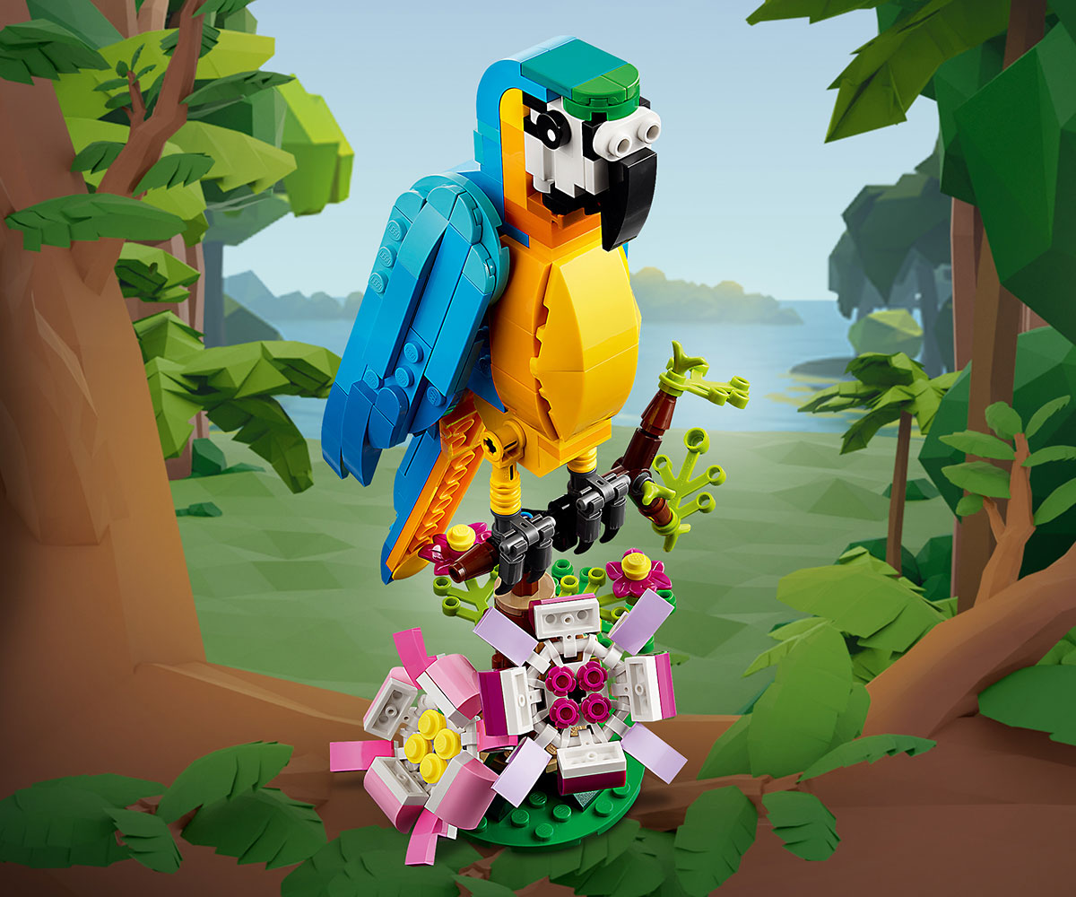 Конструктор LEGO Creator 31136 Екзотичен папагал 3 в 1