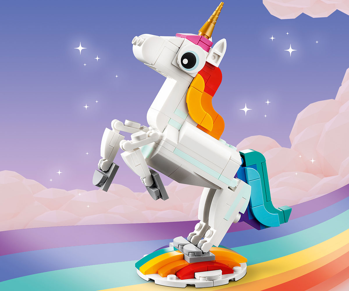 Конструктор LEGO Creator 31140 Магически еднорог „3 в 1“, 145 части