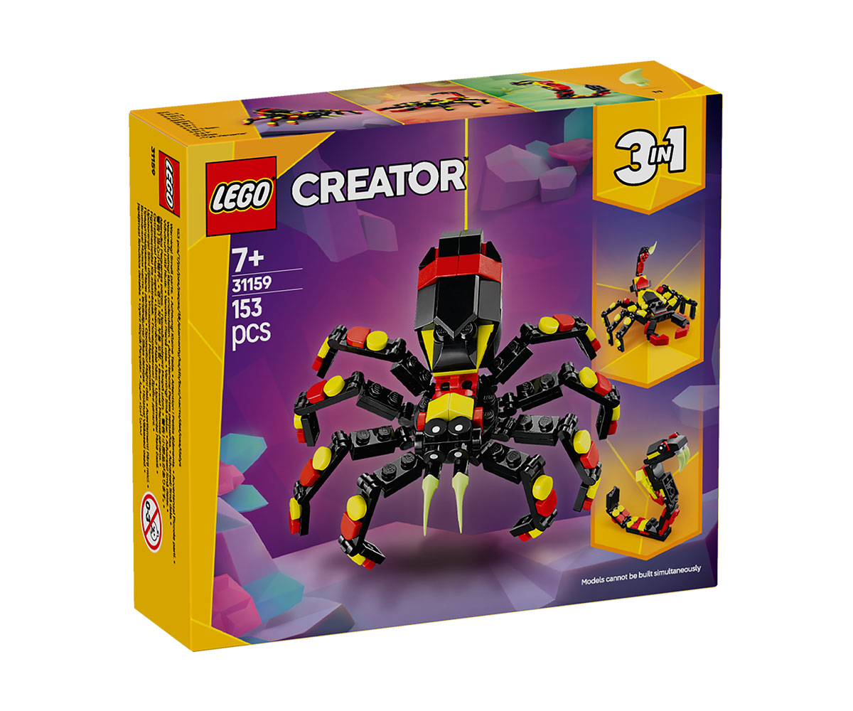Конструктор LEGO Creator 31159 Изненадващ паяк „3 в 1“, 153 части