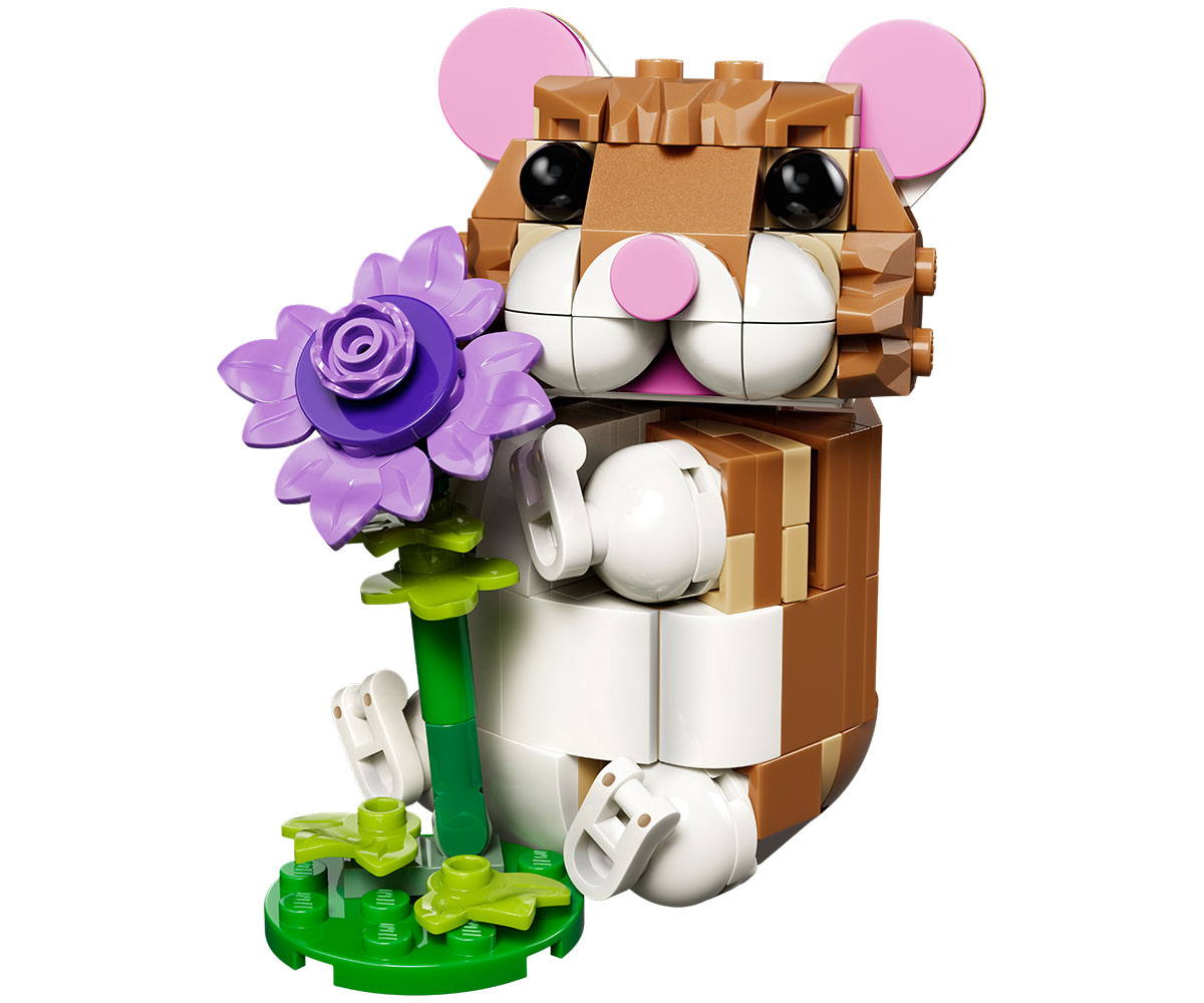 Конструктор LEGO Creator 31376 Сладък хамстер с цвете „3 в 1“