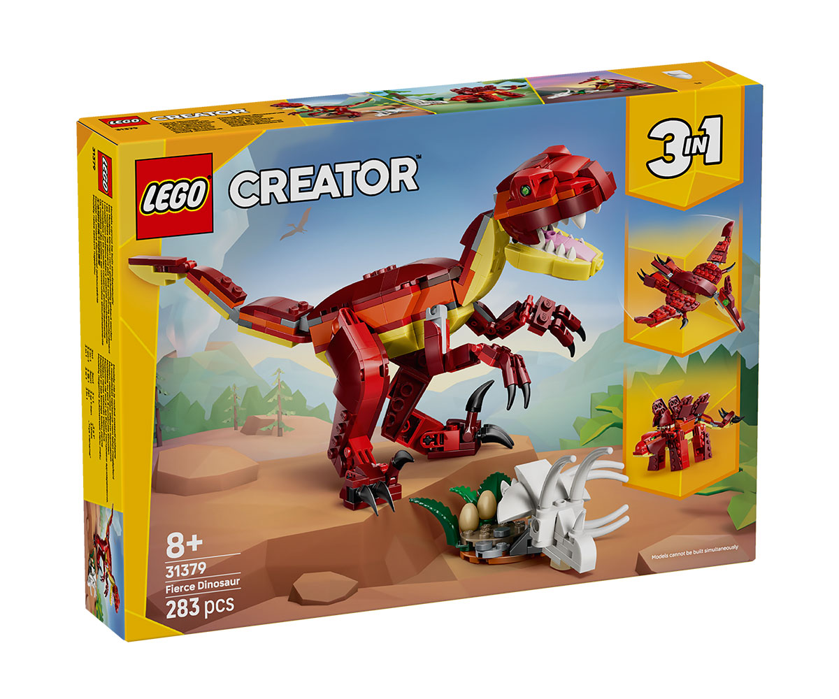 Конструктор LEGO Creator 31379 Свиреп динозавър 3 в 1, 283 части