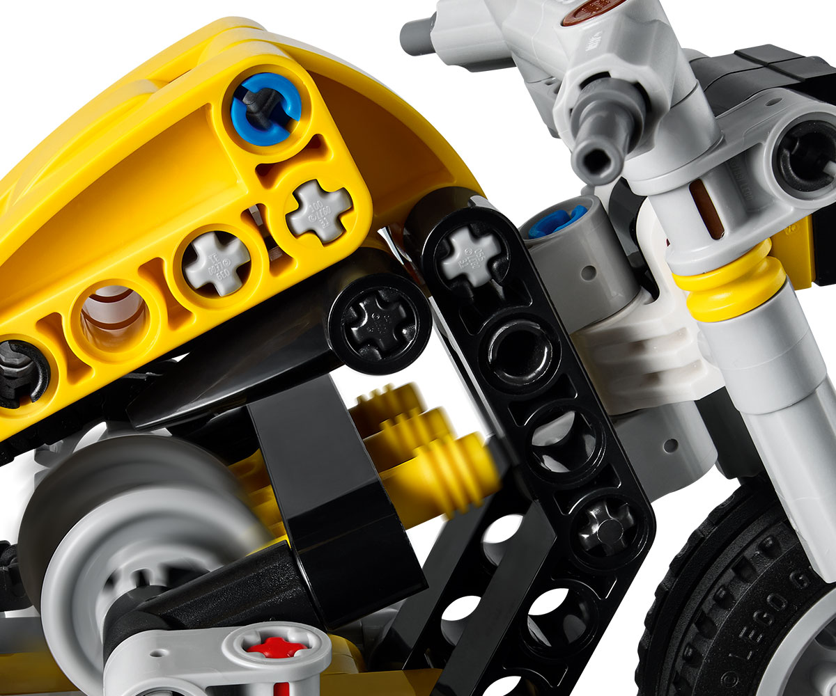 Конструктор LEGO Technic 42225 Жълт мотоциклет, 151 части