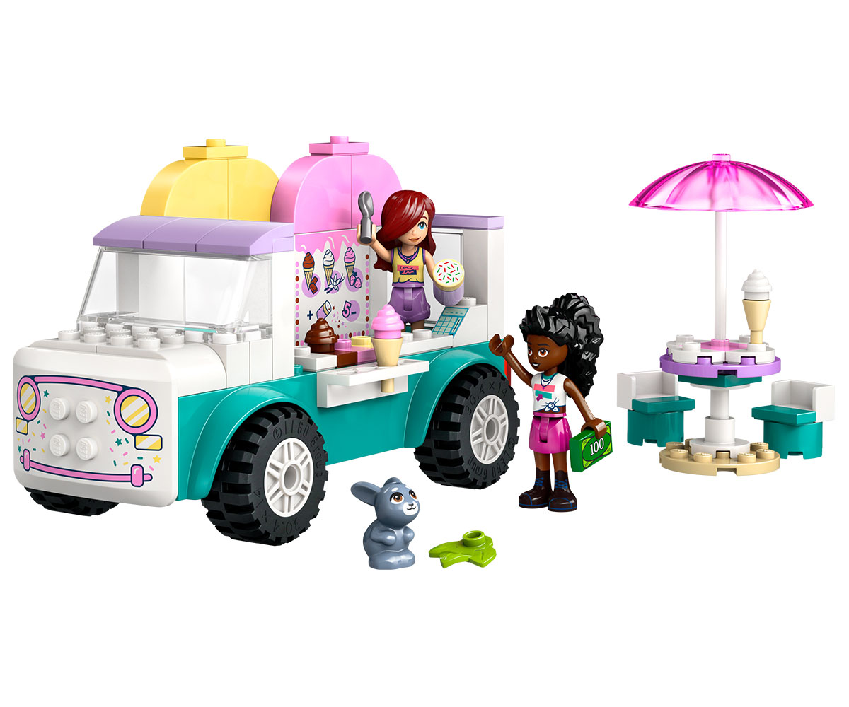 Конструктор LEGO Friends 42644 Камион за сладолед, 2 миникукли