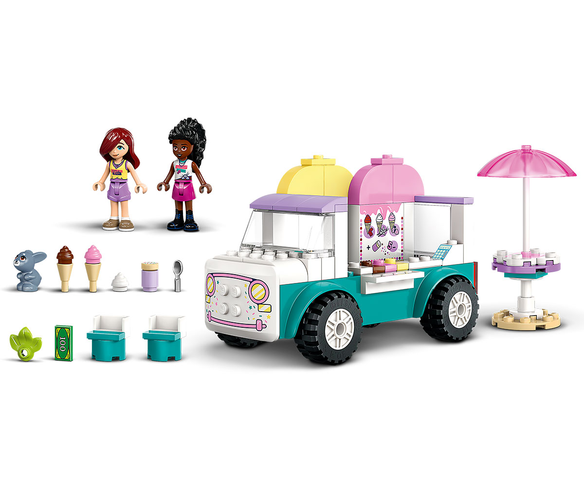 Конструктор LEGO Friends 42644 Камион за сладолед, 2 миникукли