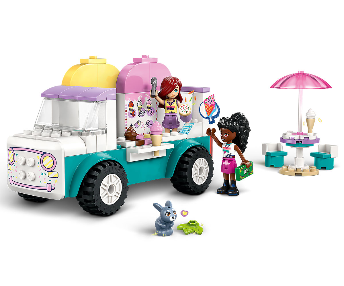 Конструктор LEGO Friends 42644 Камион за сладолед, 2 миникукли
