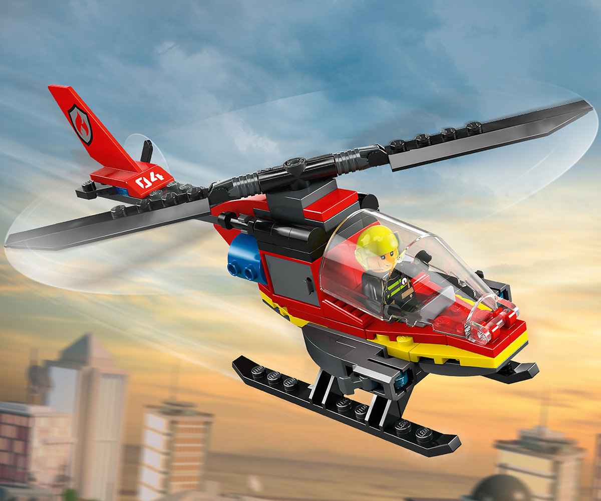 Конструктор LEGO City 60411 Спасителен пожарникарски хеликоптер