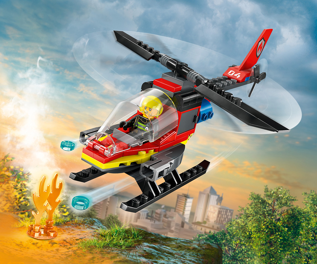 Конструктор LEGO City 60411 Спасителен пожарникарски хеликоптер