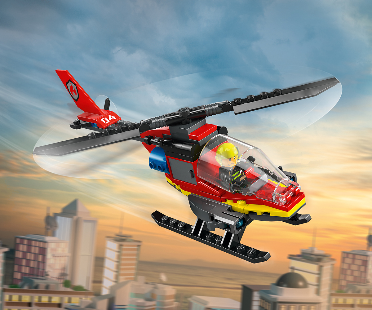Конструктор LEGO City 60411 Спасителен пожарникарски хеликоптер