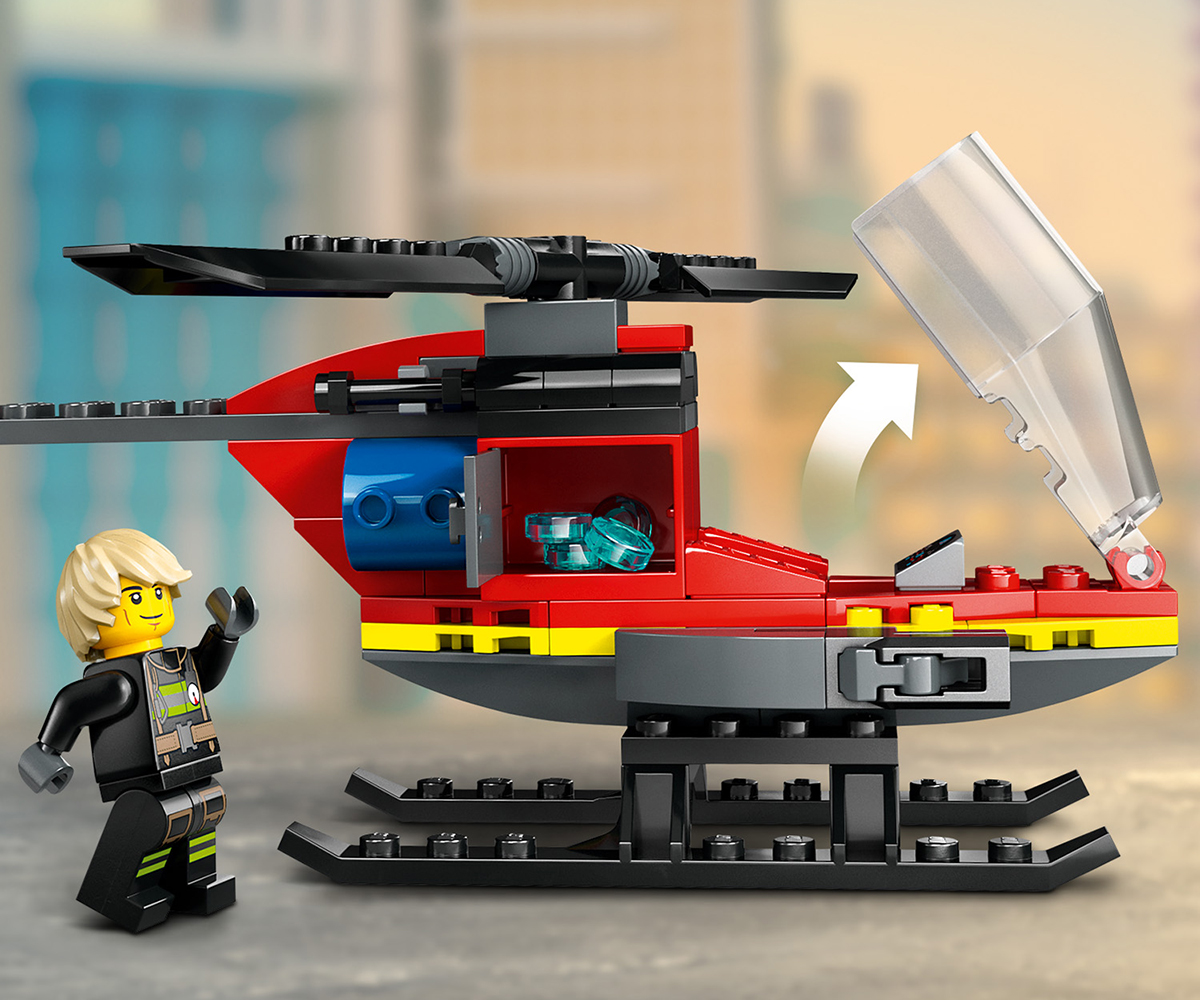 Конструктор LEGO City 60411 Спасителен пожарникарски хеликоптер