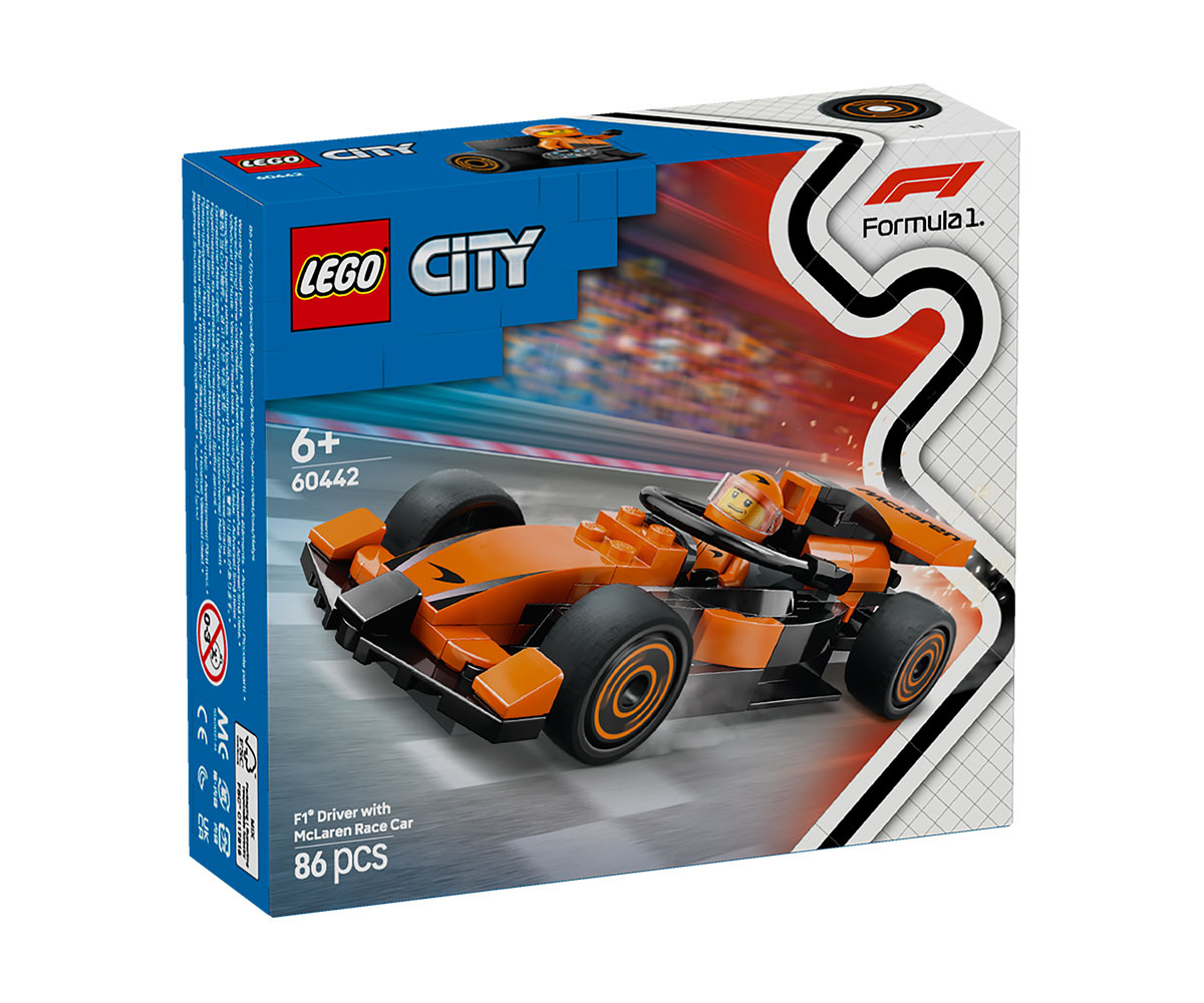 Конструктор LEGO City 60442 Пилот от F1 с кола McLaren