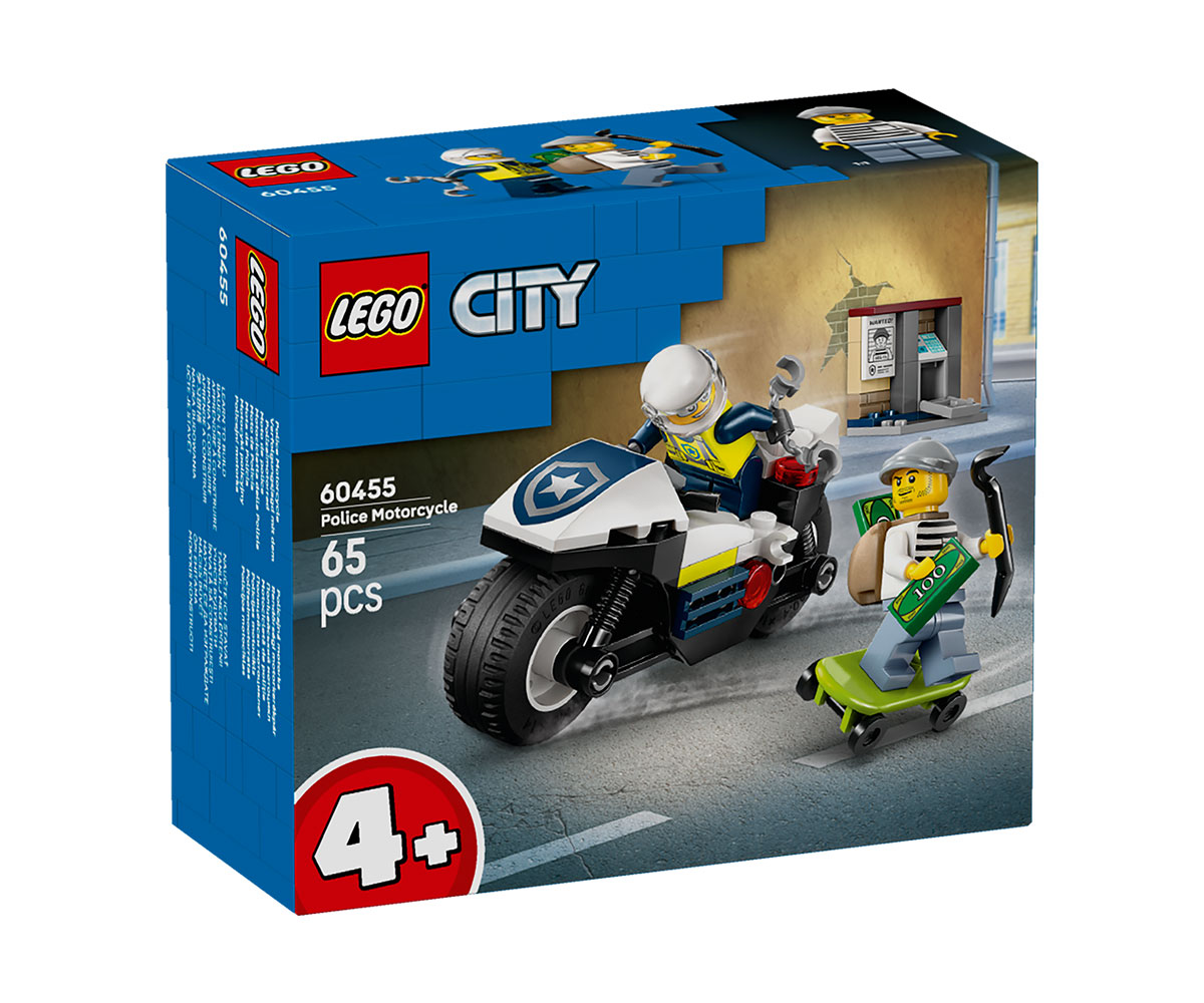 Конструктор LEGO City 60455 Преследване с полицейски мотоциклет