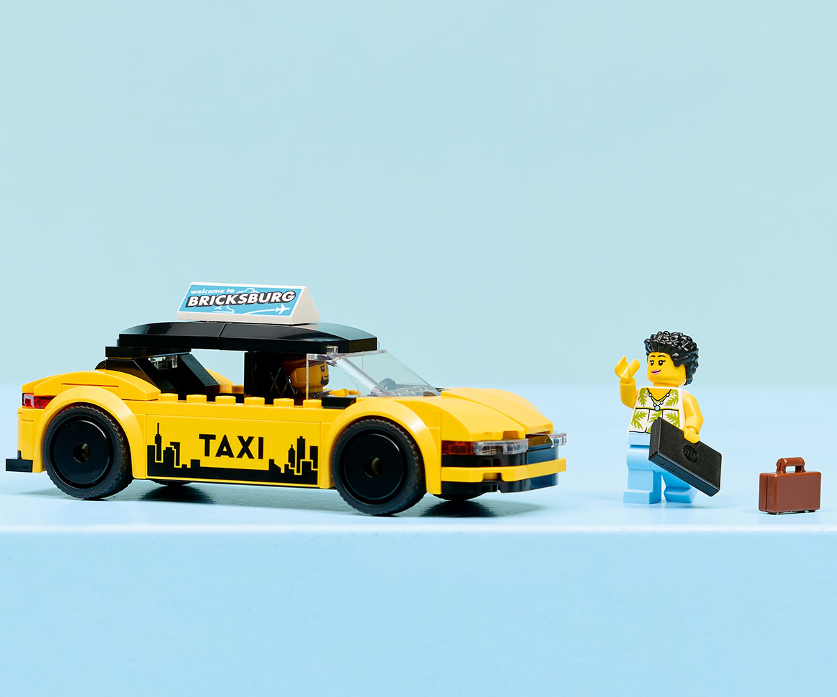 LEGO City 60487 Жълто такси, 122 елемента