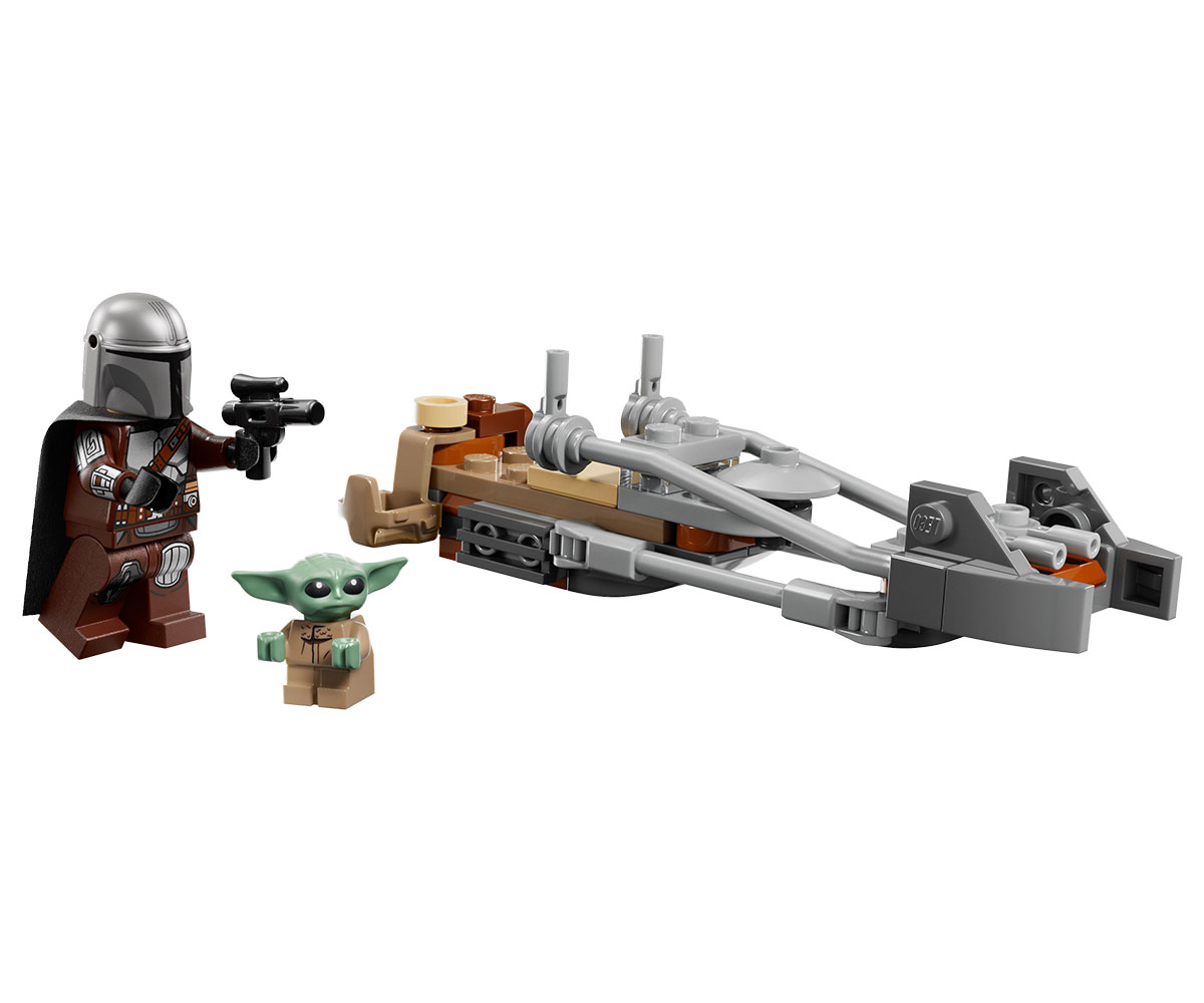 LEGO Star Wars 75436 Мотоциклетът на мандалореца и Грогу, 58 части