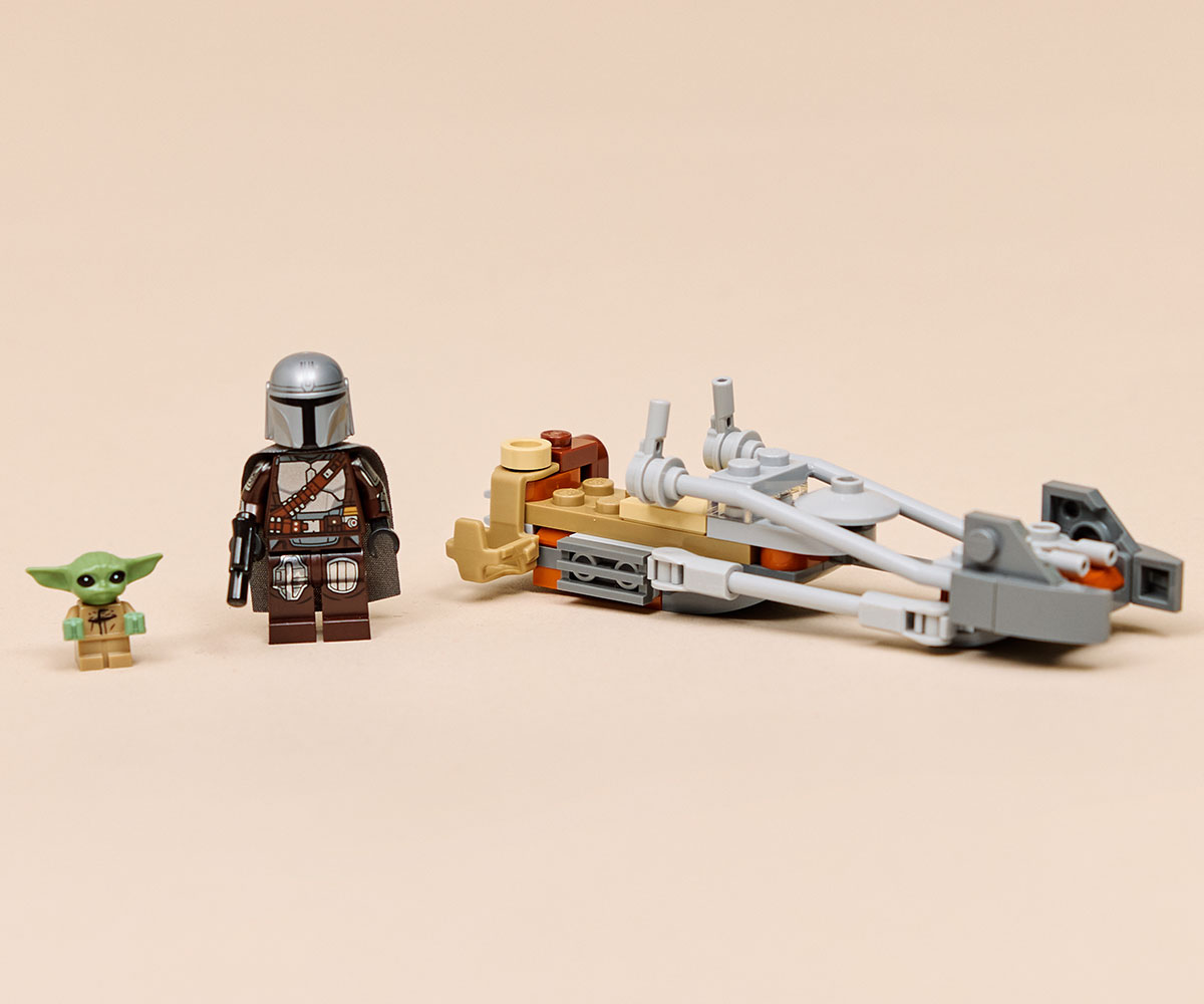 LEGO Star Wars 75436 Мотоциклетът на мандалореца и Грогу, 58 части