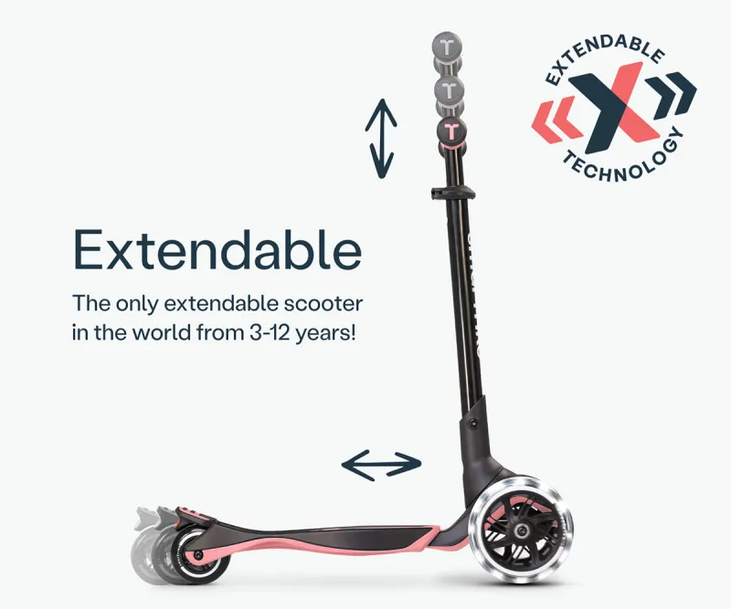 Разтегаем скутер Smartrike Xtend Ride-on, цвят сьомга