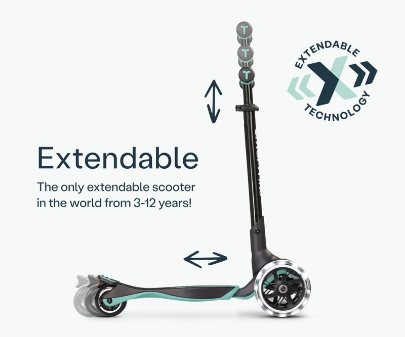 Разтегаем скутер Smartrike Xtend Ride-on, цвят зелен