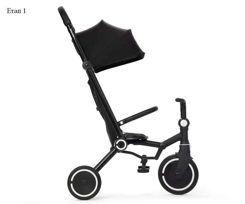 Сгъваема триколка Smartrike Wonder+ Storm Black, 6,2 кг